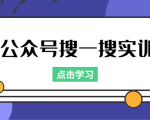 公众号搜一搜实训,收录与恢复收录、 排名优化黑科技,附送工具(价值998元)-网赚资源网