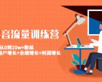 美业抖音流量训练营:从0到10w+粉丝 让你的门店用户增长+业绩增长+利润增长-网赚资源网