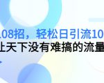 引流108招,轻松日引流100+人,让天下没有难搞的流量-网赚资源网