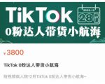 短视频疯人院TikTok 0粉达人带货小航海,TikTok Shop运营带货新模式-网赚资源网