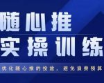 飞哥·随心推实操训练,优化随心推投放,避免浪费预算-网赚资源网