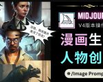 Midjourney V4版本操作教程:2个简单参数,完成漫画生成,人物创建-网赚资源网
