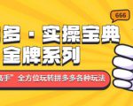 拼多多·实操宝典:金牌系列“小白到高手”带你全方位玩转拼多多各种玩法-网赚资源网