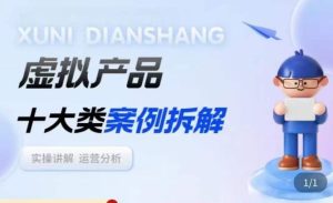 虚拟产品项目拆解课，十大类案例拆解分析运营玩法-网赚资源网