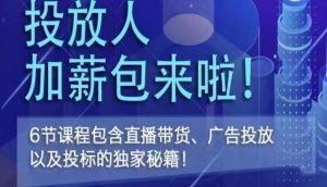 三里屯·投放人薪资包,6节直播课,包含直播带货、广告投放、以及投标的独家秘籍-网赚资源网