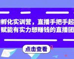 直播孵化实训营,直播手把手起号,赋能有实力想赚钱的直播团队-网赚资源网