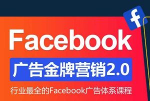 Facebook广告营销体系化教程,Facebook广告金牌营销2.0,行业最全的Facebook广告体系课程-网赚资源网