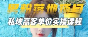 【男粉落地项目】零基础玩转男粉短视频转私域日产500+，2023男粉高客单价实操教程-网赚资源网