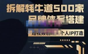 牛牛·500家餐饮品牌搭建&短视频深度解析,拆解牦牛道500家品牌体系搭建-网赚资源网