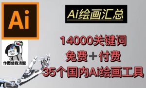 AI绘画汇总14000关键词+35个国内AI绘画工具（兔费+付费）头像壁纸不用愁-网赚资源网