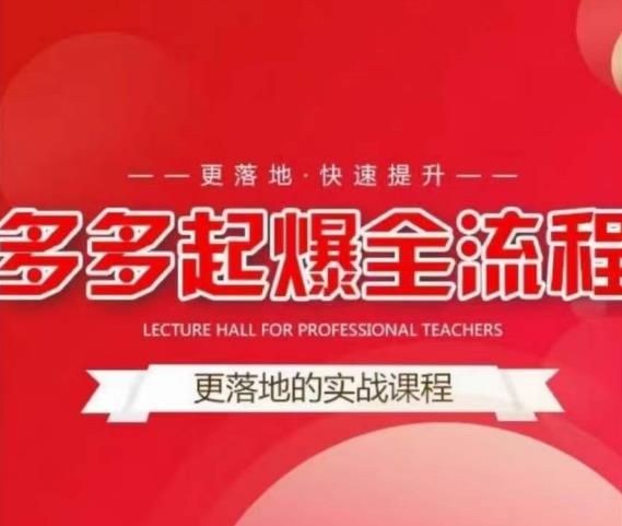 互力-多多新品打爆全流程，拼多多14天拉搜索自然流量，更落地·快速提升 - 网赚资源网-网赚资源网