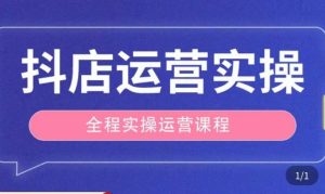 抖店运营全程实操教学课,实体店老板想转型直播带货,想从事直播带货运营,中控,主播行业的小白-网赚资源网