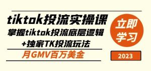 tiktok投流实操课:掌握tiktok投流底层逻辑+独家TK投流玩法月GMV百万美金-网赚资源网