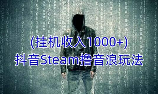 抖音Steam撸音浪玩法，挂机一天收入1000+不露脸 不说话 不封号 社恐人群福音 - 网赚资源网-网赚资源网