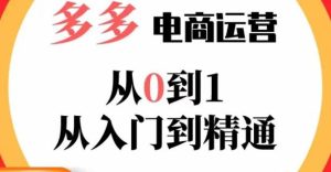 嗝姐小乔·23年系列课:多多运营从0到1,掌握电商运营技巧,学会合理运营链接,活动、推广等流程-网赚资源网