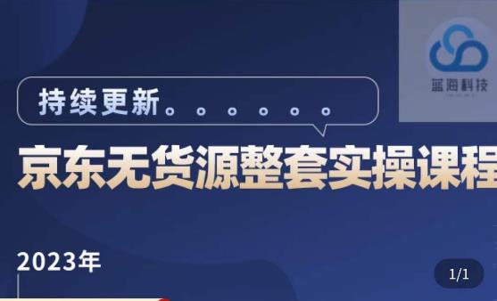 蓝七·2023京东店群整套实操视频教程，京东无货源整套操作流程大总结，减少信息差，有效做店发展 - 网赚资源网-网赚资源网