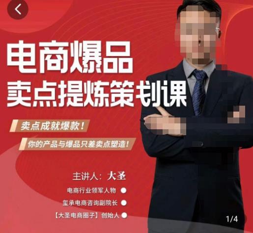 大圣·电商标品爆款卖点策划课，标品卖点成就爆款，可落地卖点提炼课 - 网赚资源网-网赚资源网