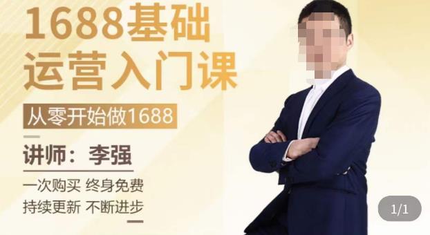 1688运营基础入门系统课，​20课时带你系统性解析1688运营 - 网赚资源网-网赚资源网