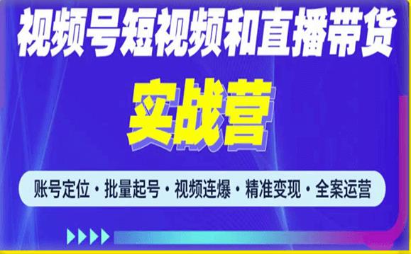 2023最新微信视频号引流和变现全套运营实战课程，小白也能玩转视频号短视频和直播运营 - 网赚资源网-网赚资源网