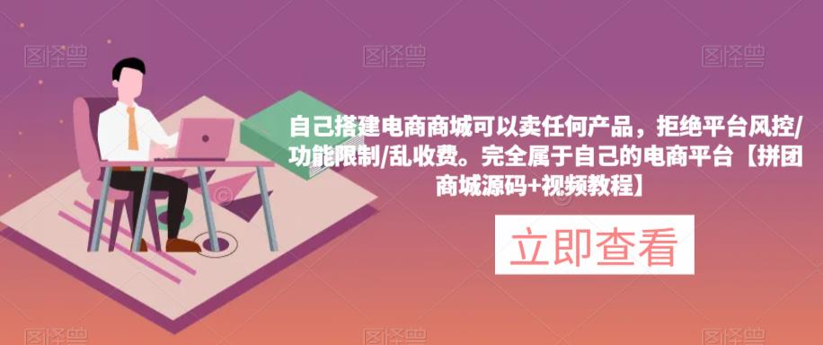 自己搭建电商商城可以卖任何产品，完全属于自己的电商平台【拼团商城源码+视频教程】 - 网赚资源网-网赚资源网