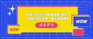 哈哥·3月线下实操课高清视频+课件,如何玩转小而美,高毛利直播间-网赚资源网