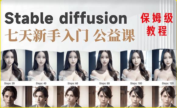 【AI训练营】全网第一个系统的stable diffusion基础课，新手入门必看 - 网赚资源网-网赚资源网