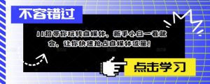 11招带你玩转自媒体,新手小白一看就会,让你快速抢占自媒体流量!-网赚资源网