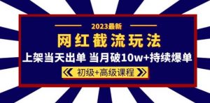 2023网红·同款截流玩法【初级+高级课程】上架当天出单当月破10w+持续爆单-网赚资源网