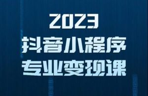 2023年抖音小程序变现保姆级教程,0粉丝新号,无需实名,3天起号,第1条视频就有收入-网赚资源网