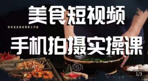 烁石·美食视频手机拍摄实操课，​美食摄影理论、手机拍摄相关设置、剪辑调色、布光原理等内容-网赚资源网