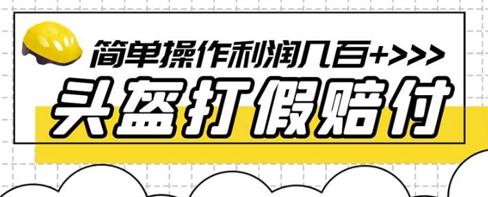 最新头盔打假赔付玩法，一单利润几百+（仅揭秘） - 网赚资源网-网赚资源网