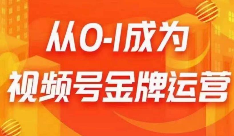 从0-1成为视频号金牌运营，微信运营/账号内容/选品组货/直播全案/起号策略，我们帮你在视频号赚到钱 - 网赚资源网-网赚资源网