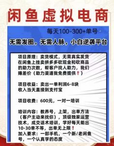 外边收费600多的闲鱼新玩法虚似电商之拼多多助力项目,单号100-300元-网赚资源网