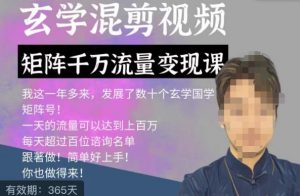 玄学国学神秘学矩阵流量变现课,带你操作如何透过强大的矩阵号流量变现-网赚资源网