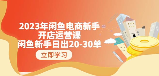 2023年闲鱼电商新手开店运营课：闲鱼新手日出20-30单（18节-实战干货） - 网赚资源网-网赚资源网