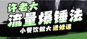 许老大流量爆锤法,小餐饮做大进修课,一年1000家店亲身案例大公开-网赚资源网