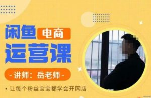 岳老师·闲鱼电商运营课,让每个粉丝宝宝都学会开网店-网赚资源网