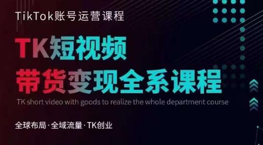 Tiktok运营线上训练营，引流爆单，急速涨粉，Tiktok短视频玩法大揭秘 - 网赚资源网-网赚资源网