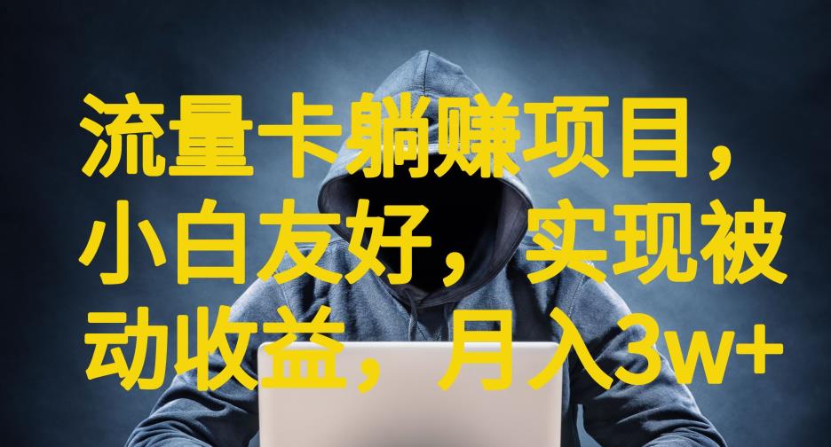 流量卡躺赚项目，小白友好，开设后台，实现被动收益，只要出卡，就能一直赚钱，利润高昂【揭秘】 - 网赚资源网-网赚资源网