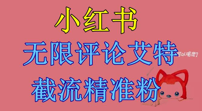小红书无限评论艾特截流精准粉（软件+教程） - 网赚资源网-网赚资源网