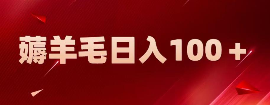 新平台零撸薅羊毛，一天躺赚100＋，无脑复制粘贴【揭秘】 - 网赚资源网-网赚资源网