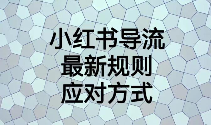 小红书导流最新规则应对方式【揭秘】 - 网赚资源网-网赚资源网