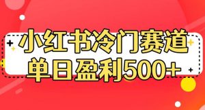 小红书冷门赛道,单日盈利500+【揭秘】-网赚资源网
