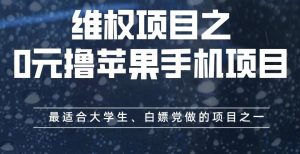 维权项目之0元撸苹果手机项目，最适合大学生、白嫖党做的项目之一【揭秘】-网赚资源网