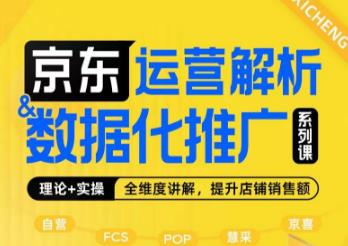 京东运营解析与数据化推广系列课，全维度讲解京东运营逻辑+数据化推广提升店铺销售额 - 网赚资源网-网赚资源网