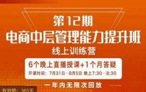 陈少珊·电商中层管理能力提升班，学习对象-电商公司各个岗位的主管，20人人以内的电商公司老板-网赚资源网