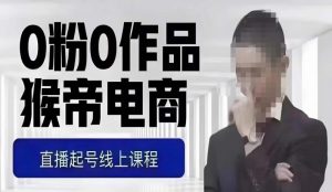 猴帝最新1600线上课,0粉起号实操教学,自然流量天花板,7-8月9节,20+小时-网赚资源网