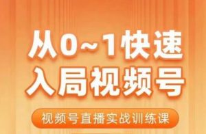 陈厂长·从0-1快速入局视频号课程,视频号直播实战训练课-网赚资源网
