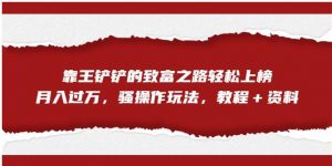靠王铲铲的致富之路轻松上榜,月入过万,骚操作玩法(教程+资料)【揭秘】-网赚资源网