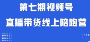 视频号直播带货线上陪跑营第七期：算法解析+起号逻辑+实操运营-网赚资源网